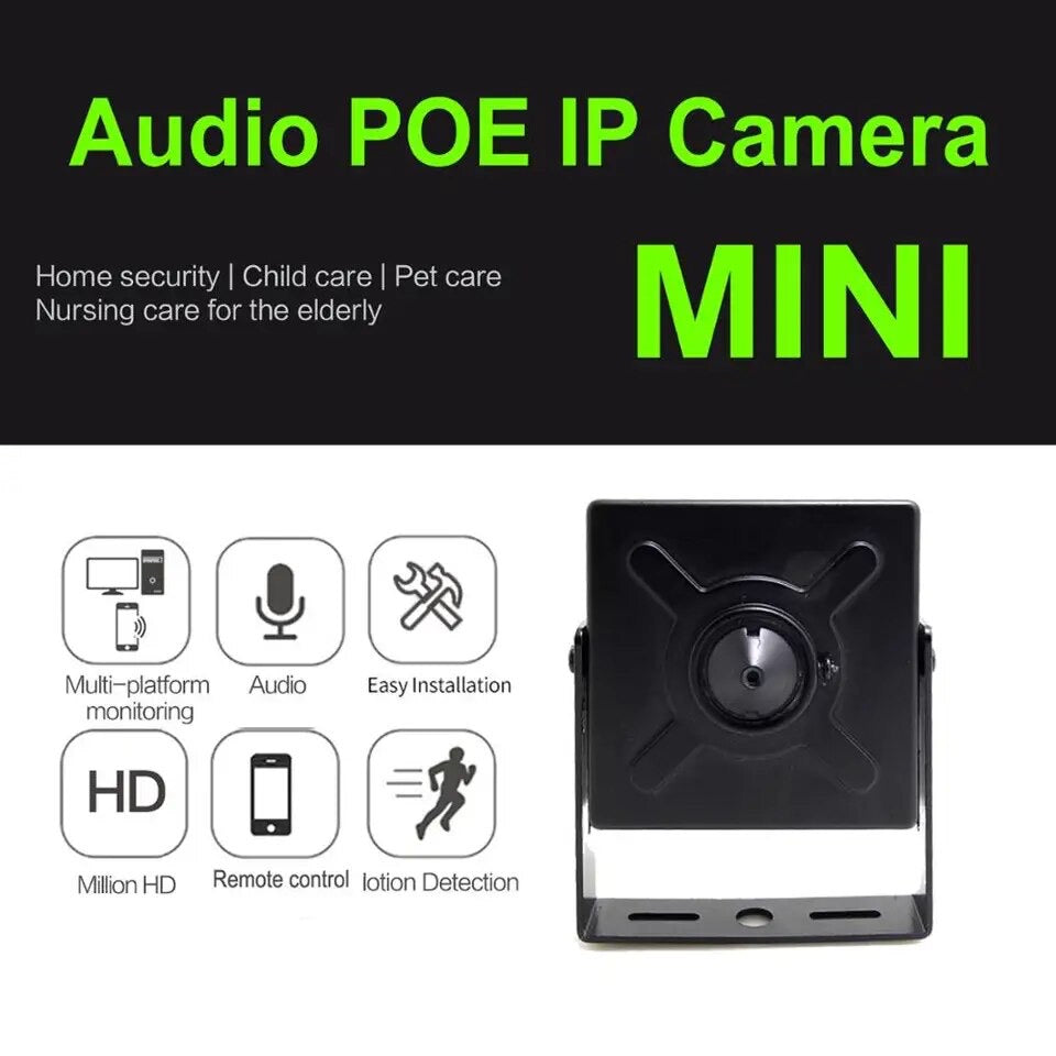 MINI Videocamera POE 1080 p audio HD Videosorveglianza 2 MPXL ONVIF