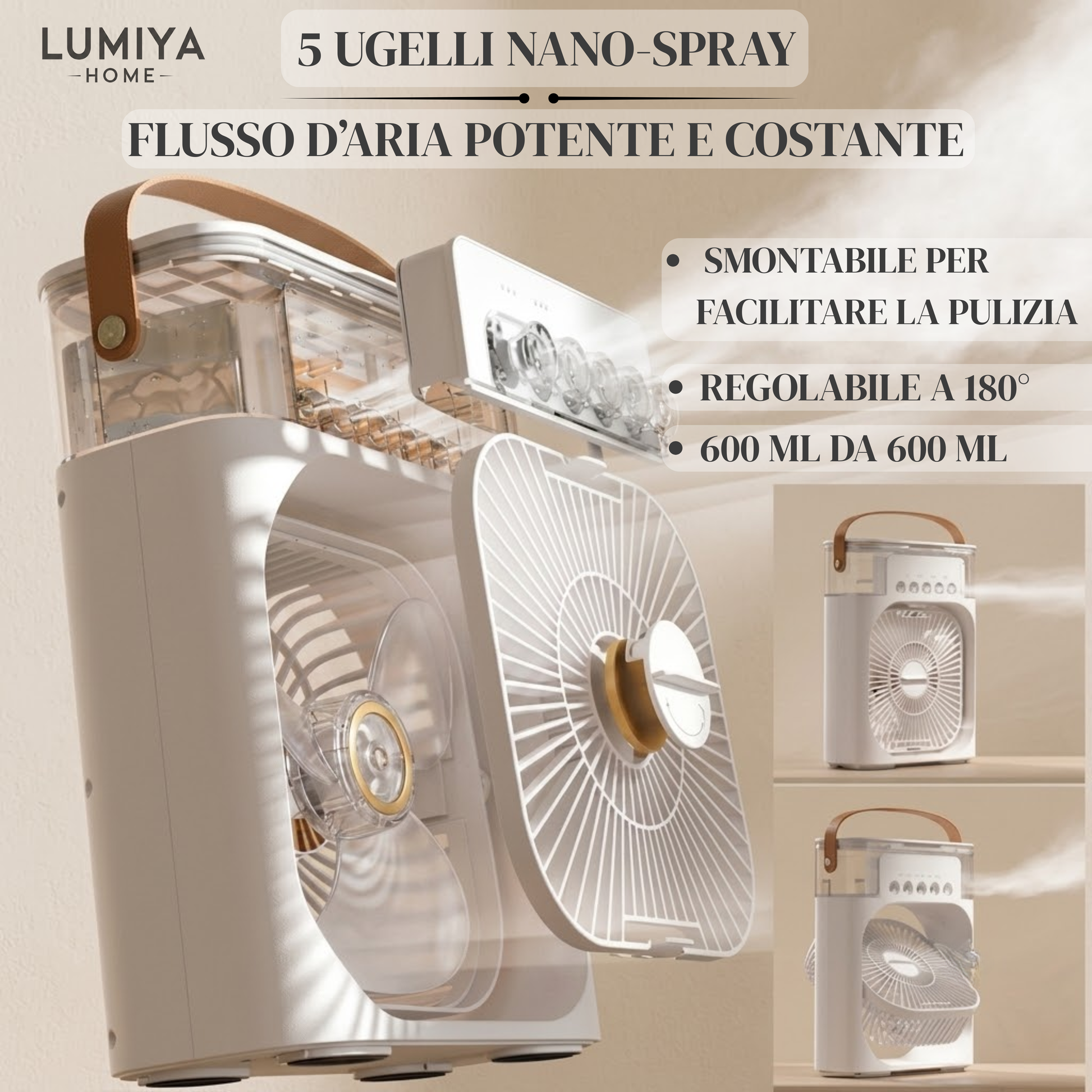 SPECIFICHE Ventilatore con umidificatore