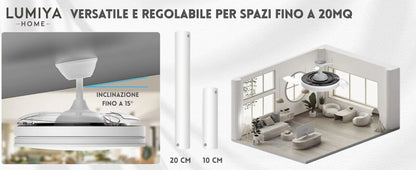 Ventilatore Vortex inclinabile e con altezza regolabile