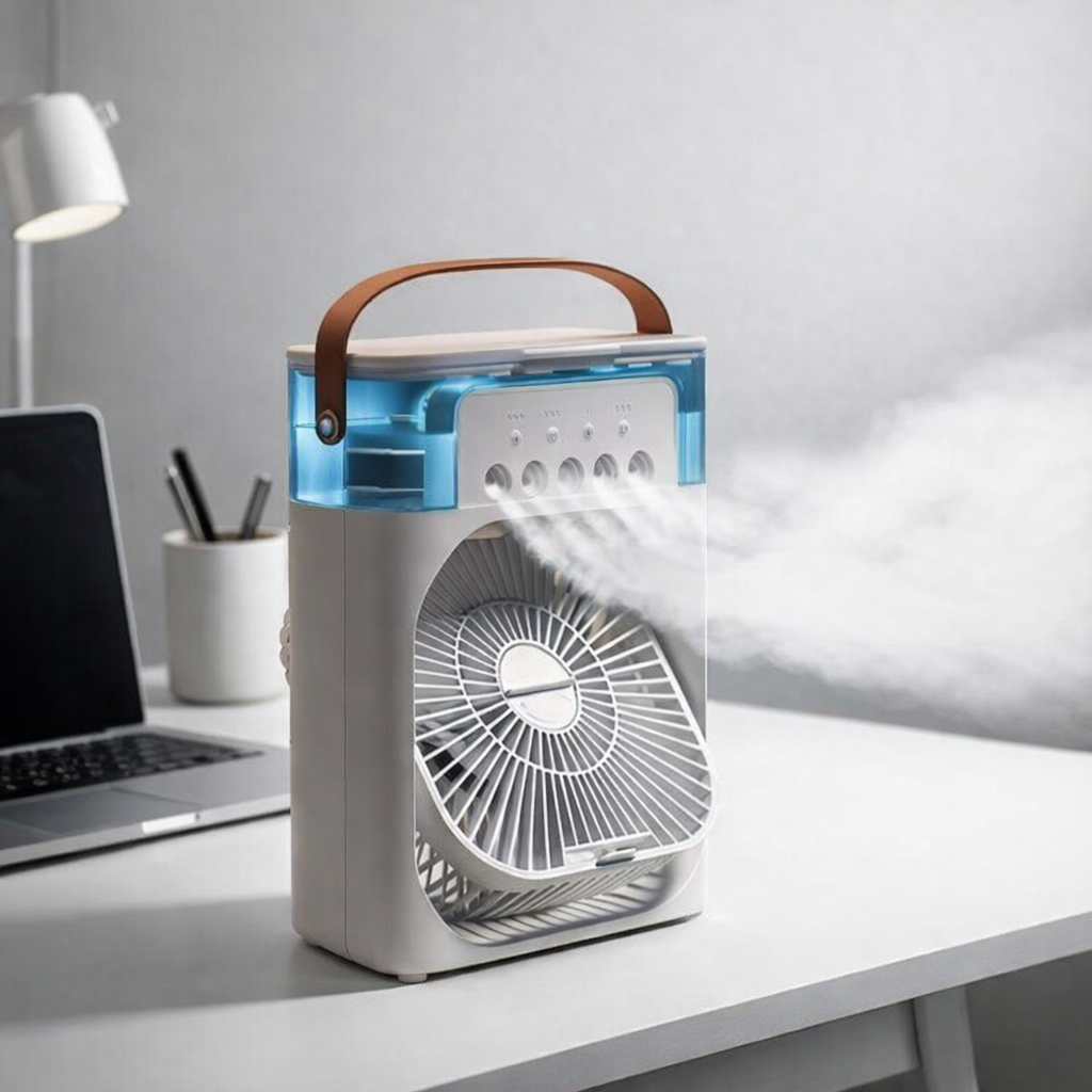 Ventilatore da tavolo portatile con umidificatore 
