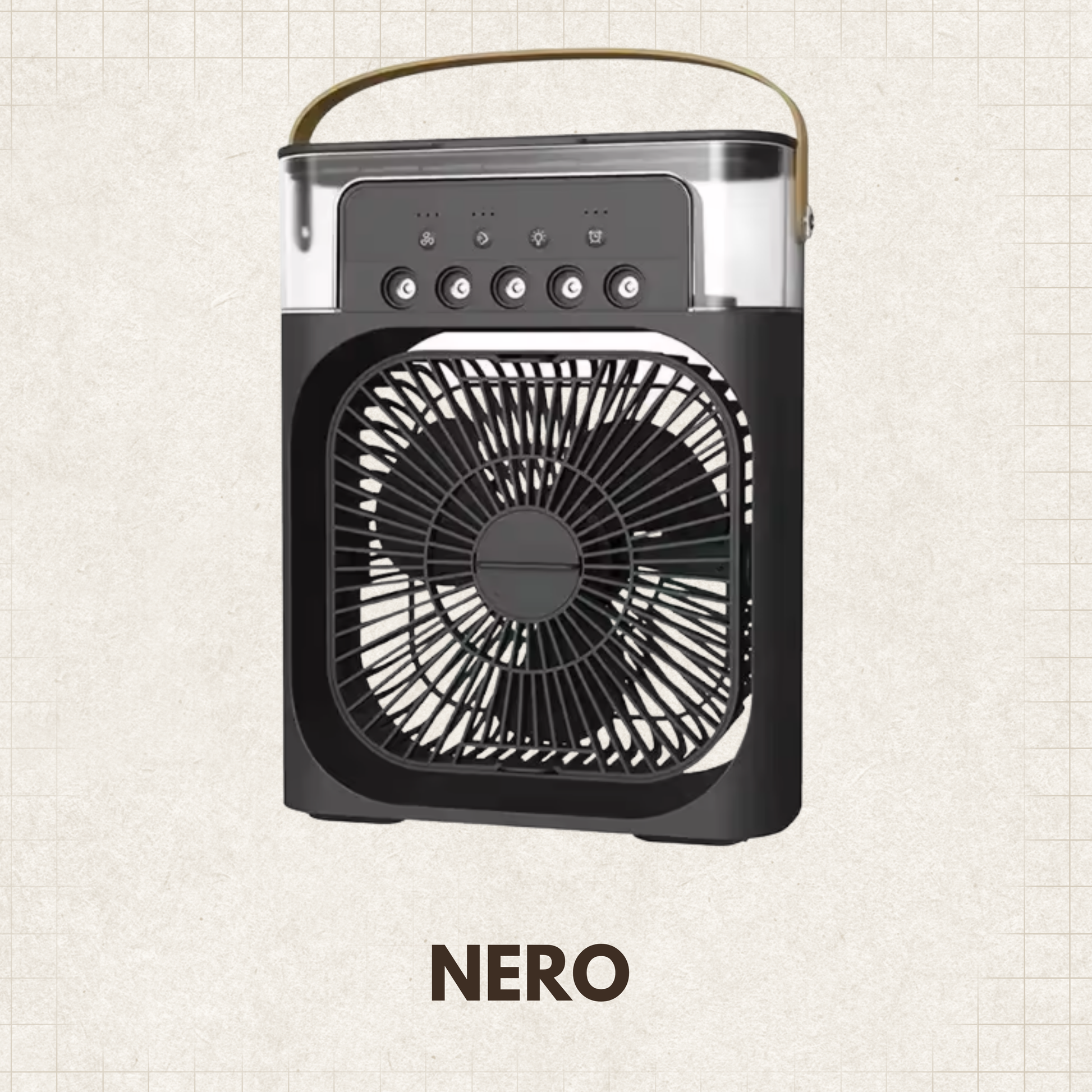 Ventilatore con nebulizzatore Nero