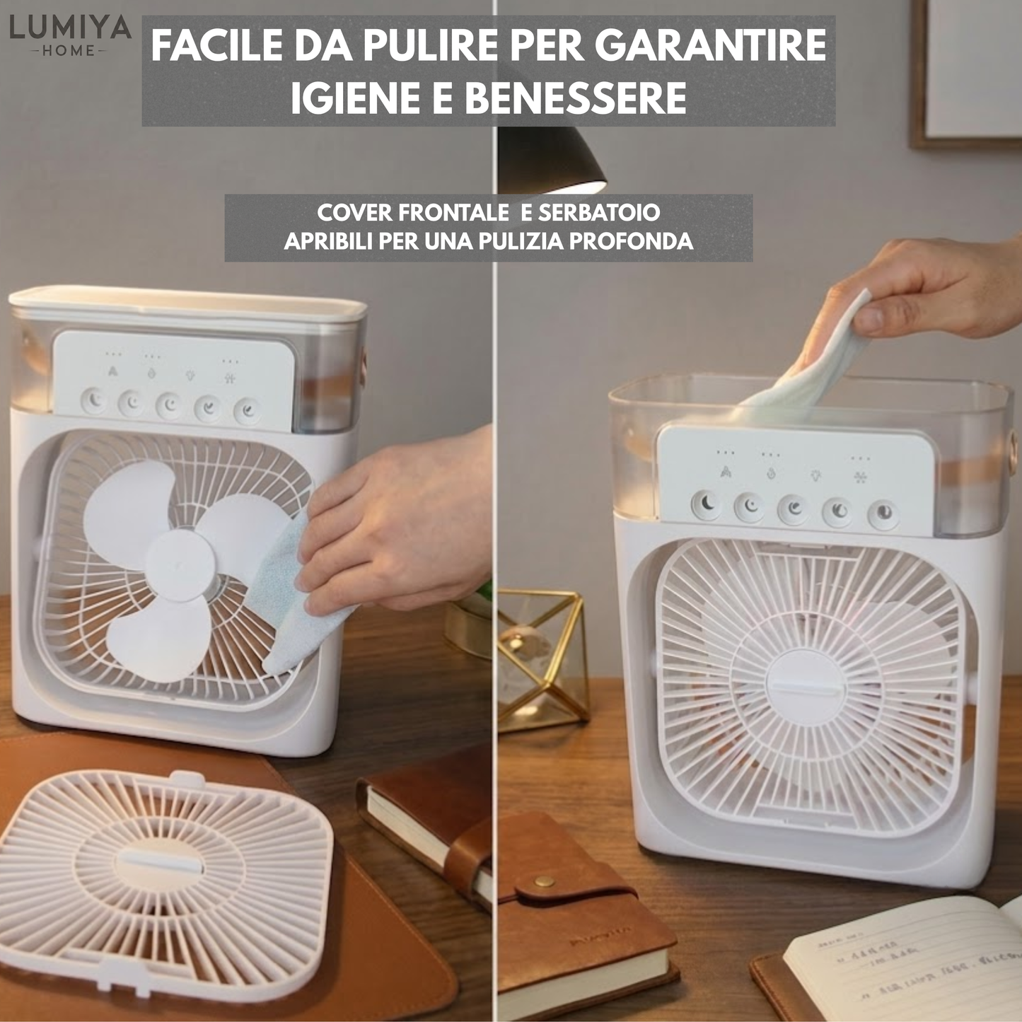 Pulizia facile del ventilatore da tavolo