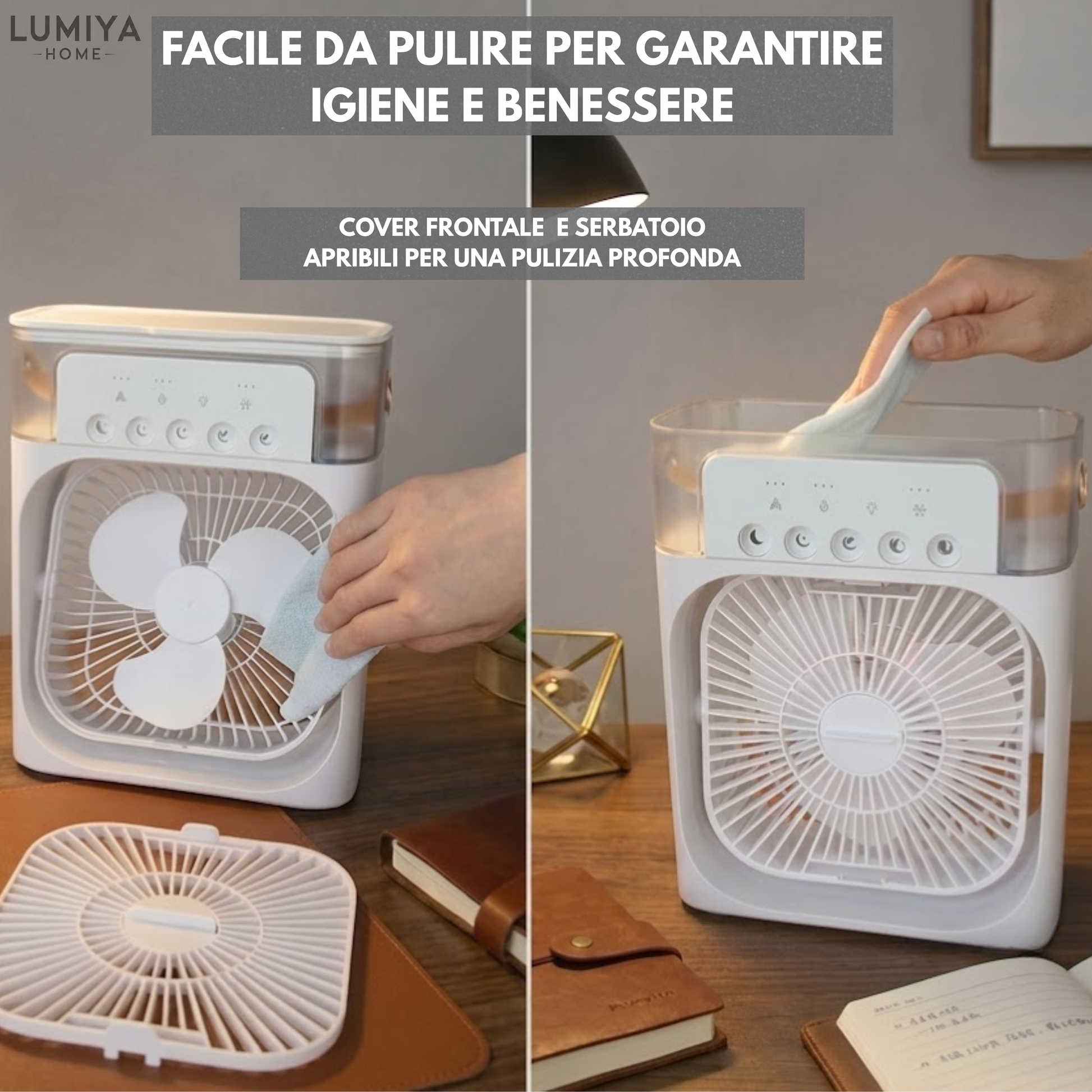Pulizia facile del ventilatore da tavolo