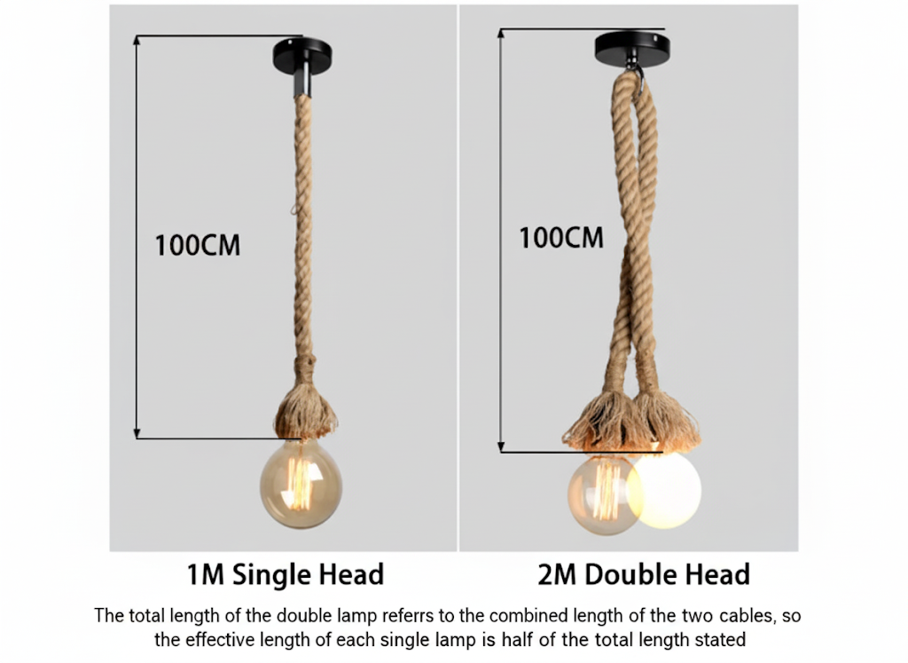 Hemp Rope Pendant Lights Vintage Retro Hanging Lamp E27 AC 85-265V Industrial Decor Home Restaurant Pendant Lamp Edison Hanglamp